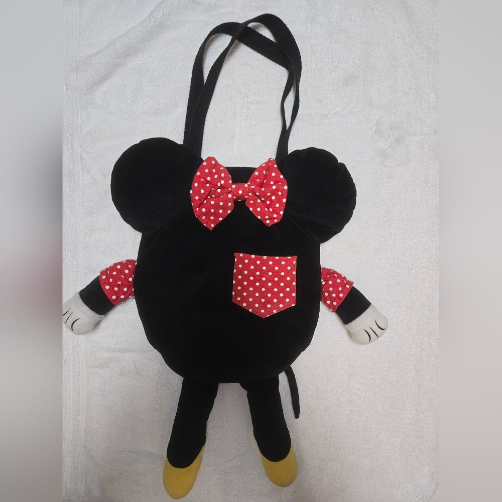 Black and Red Whimsical Bag with Polka Dot Bow